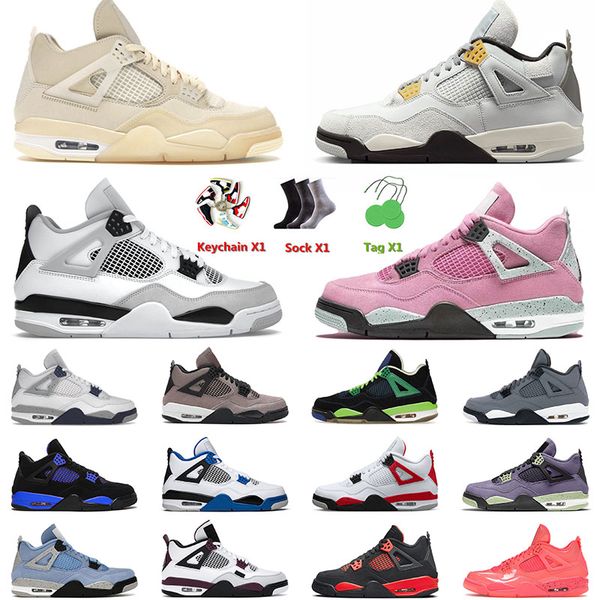 

authentic men basketball shoes 4 4s iv jumpman military black pn dust blue thunder red cement j4 doernbecher violet oreo outdoor sneakers 36