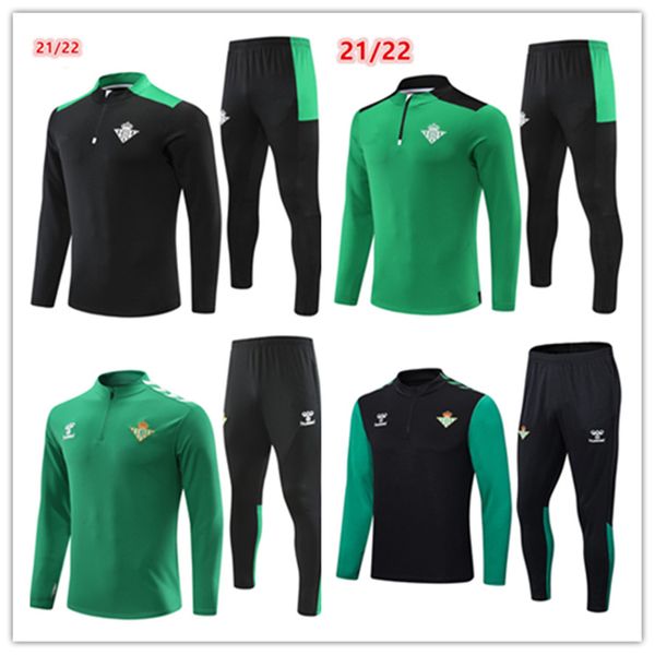 

real betis tracksuit camiseta de futbol chandal soccer jerseys football tracksuits training suit joaquin b.iglesias juanmi jacket 21 22 23 m, Black
