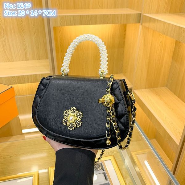 

wholesale ladies shoulder bags 2 colors sweet little fresh pearl decorative fashion handbag thickened leather mobile phone coin purse trend