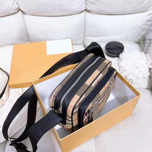 

fashion nylon stripe bag totes shoulder handbags luxurys designer check and leather men women's vintage tb camera bag clutch bags cross