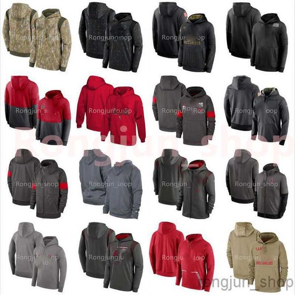 

2022 tampa''bay''buccaneers''football sweatshirt tan salute to service sideline therma performance pullover ho, Black;red
