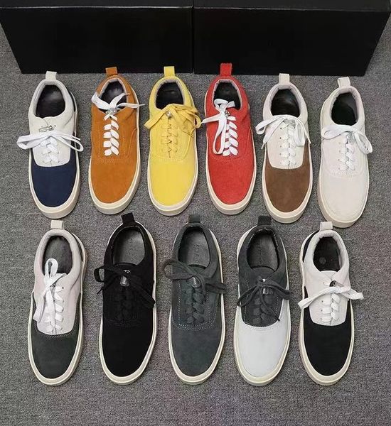 

designer fear god causal shoes men fog multicolor sneakers mens high street skate sneaker lace up trainers low black red yellow size 39-46