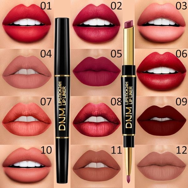 

in 1 lip liner waterproof matte lipstick pencil contour tint red matte long lasting moisturizer lipliner cosmetics tslm1