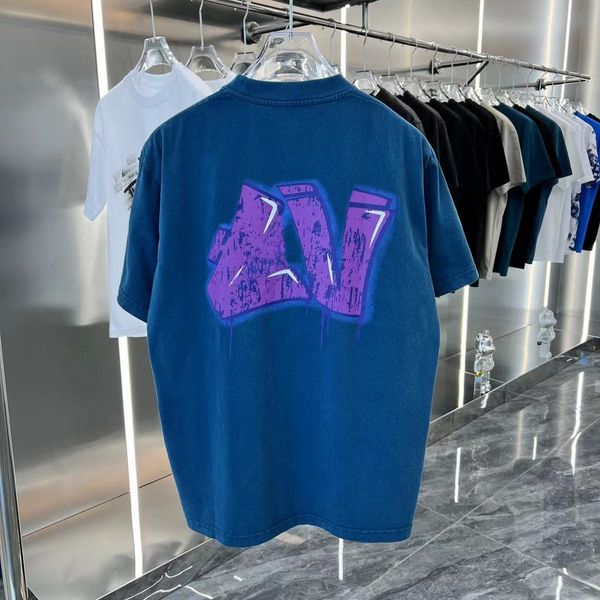 

23ss designer letter printed t shirts tee sweatshirt fashion high street short sleeves summer casual t-shirt breathable men women crew neck, Black;brown