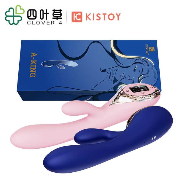 

toy massager kistoy a-king inflatable teasing vibrating stick for women double shock expanding av massage adults