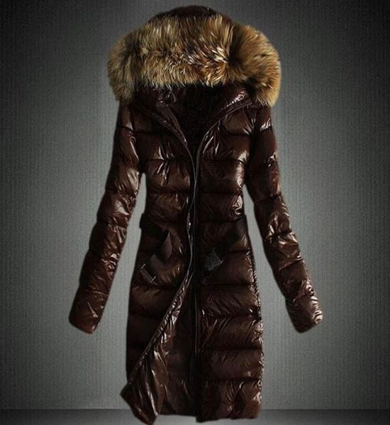 

fashion women down jacket womens slim female coats thicken fur parka long and short down coat clothing hooded down parkas7445489, Black