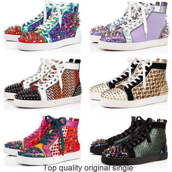 

luxury men women casual shoes designer spikes shoe flats loafers silver diamond party shiny shoe black blue suede leather quality