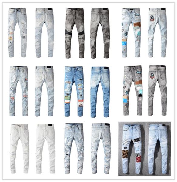 

2021 new fashion skinny mens jeans straight slim elastic jean men casual biker male stretch denim trouser classic pants jeans size9123232, Blue