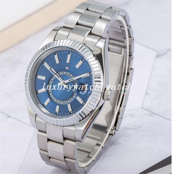 

multi-style 326934 326939 326938 326935 mens automatic mechanical watches 42mm full stainless steel swim wristwatches sapphire lum245k, Slivery;brown