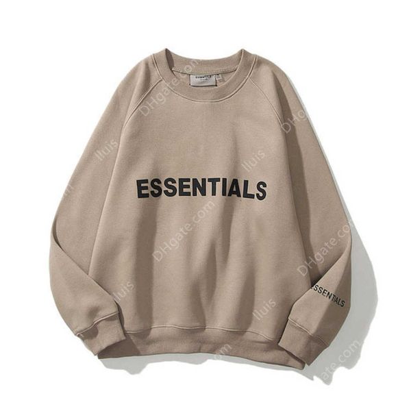 

essentials crew neck men casual sports cool printed fleece oversized hoodie fashion hip hop street sweater, Black