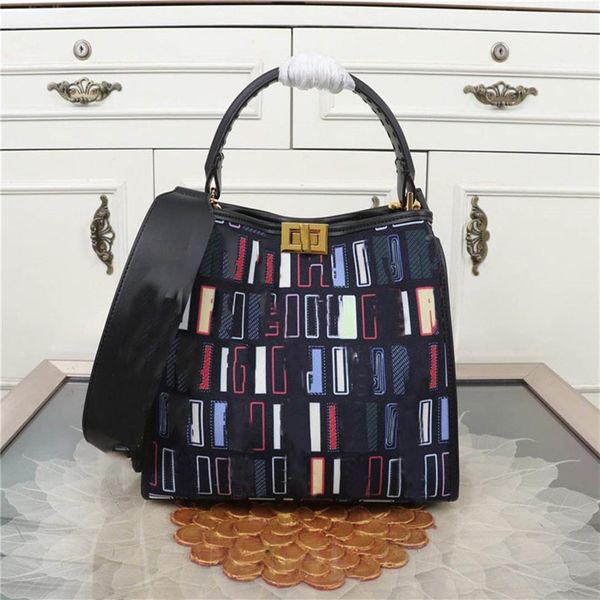 

designer luxury peekaboo x-lite slim brown calfskin leather messenger bag shoulder bag bags black brown leather large women's2950
