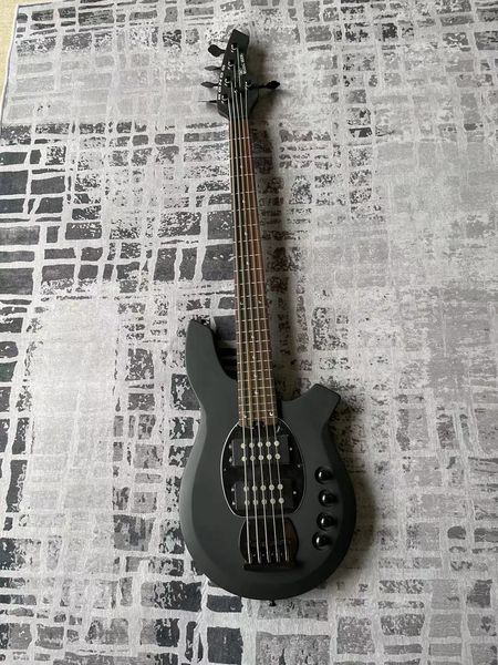 

black five string bass electric guitar rock personality fashion