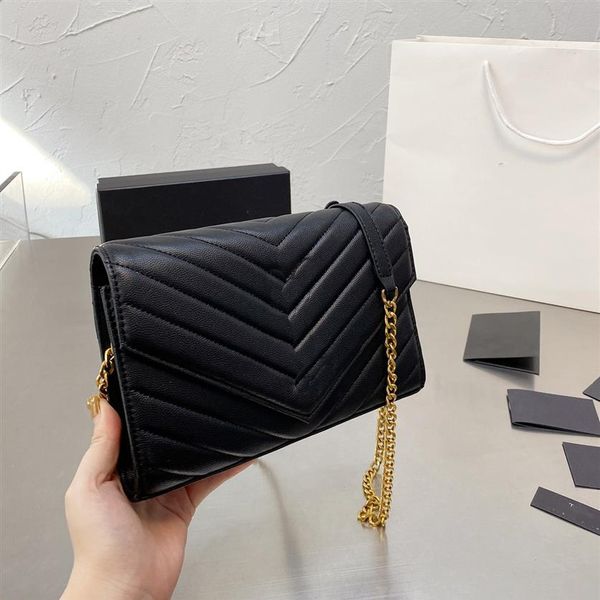 

woman bag handbag purse genuine leather women messenger cross body chain clutch bags with box250s