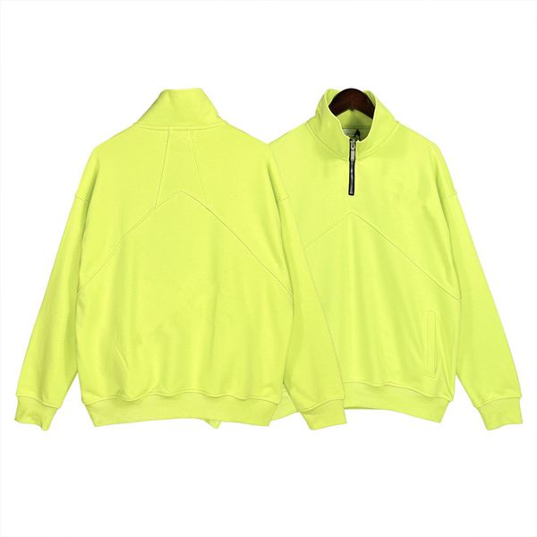 

mens hoodies sweatshirts european and american half zipper solid color men sweater stitching letter embroidery, Black