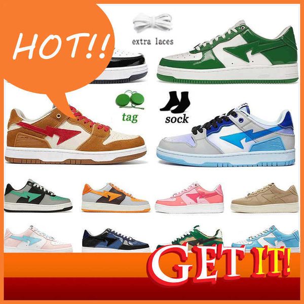 

sk8 casual running shoes men women bapesta shoe a bapestas sta low abc camo black white stars green coast red mix laser orange beige sude ge