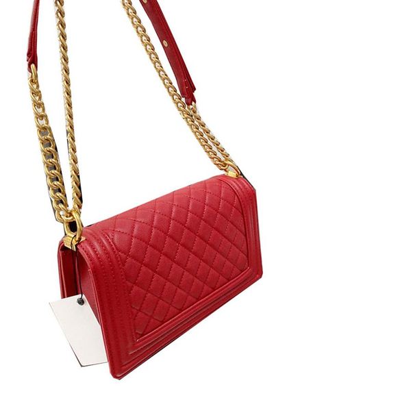 

womens classic boy girls bags chevron line caviar calfskin v-stitch chain leather strap gold hardware small flap square quilted cr264m
