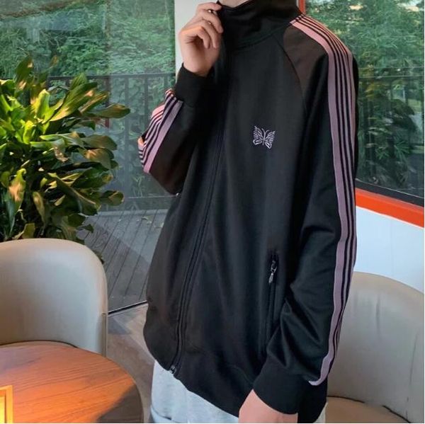

jogger coat men women casual fashion embroidery zipper jackets, Black;brown