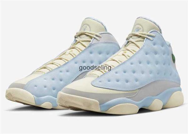 

shoes authentic solefly x 13 13s dx5763-100 muslin smoke grey gum light celestine blue sports sneakers original