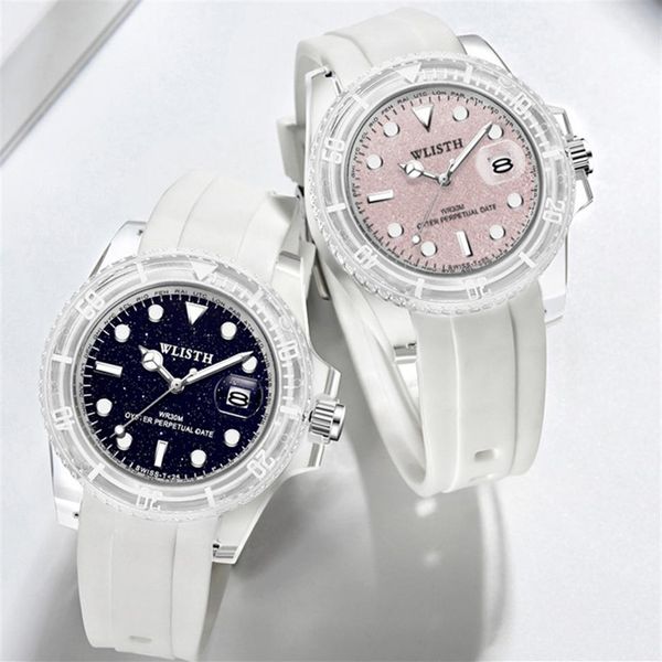 

2021ss womens watches luxurys designers luminous calendar 40mm quartz watch ladies watch silicone band watch female student trend 210c, Slivery;golden