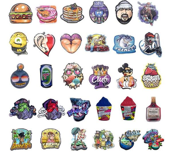 

empty special-shaped bags sharks cake blue cherry frenzy package smell proof mylar packaging bags irregular bag