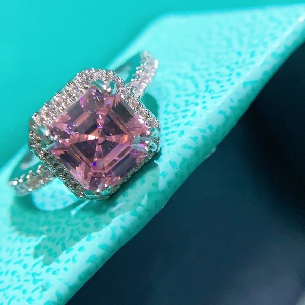 

luxurys fashion designers rings pink diamond ring for women classic versatile essential gift valentine day engagement rings jewelry good, Silver