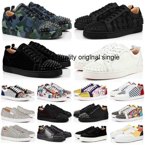 

designer low dress shoes men black white camo green glitter grey rivets leather suede mens fashion spikes office career wedding trainers