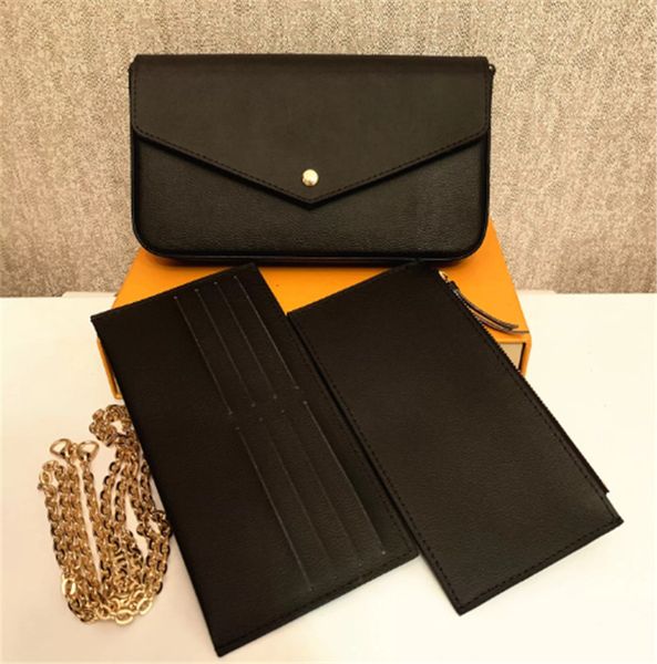 

women bag handbag woman original box date code purse clutch shoulder messenger cross body serial number three in one flower m44813