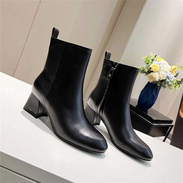 

luxury design boots louiseity fashion women retro decoration winter warm snow non slip high heel martin knight tassel casual socks boots viu, Black