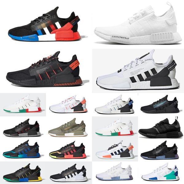 

2023 new dazzle camo nmd r1 v2 mens running shoes aqua tones mexico city metallic core black munich oreo og men women for japan outdoor trai