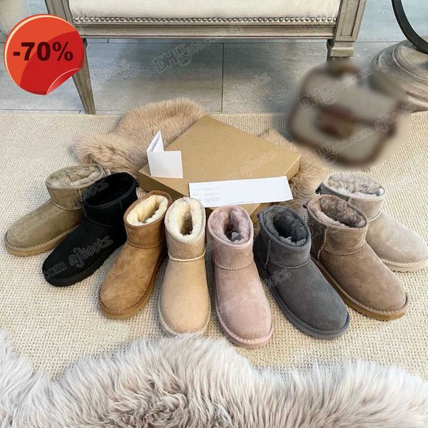 

australian australia classic warm boots womens mini half snow boot usa gs 585401 winter full fur fluffy furry satin ankle bootss booties, Black