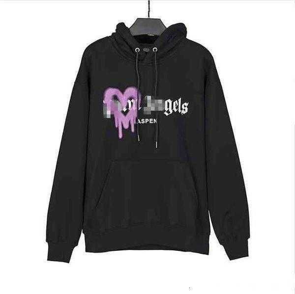 

22s men's hoodie hoodies palms palmangel city designer limited inkjet graffiti letter printing men's women's sailboat short-s, Black