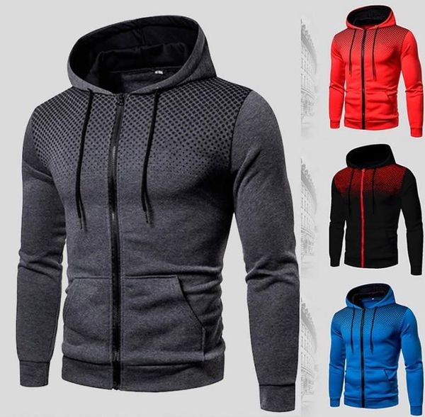 

men039s hoodies sweatshirts lasperal men clothing printing zip up hoodie hooded sweatshirt jacket drawstring pullover outwear1712987, Black