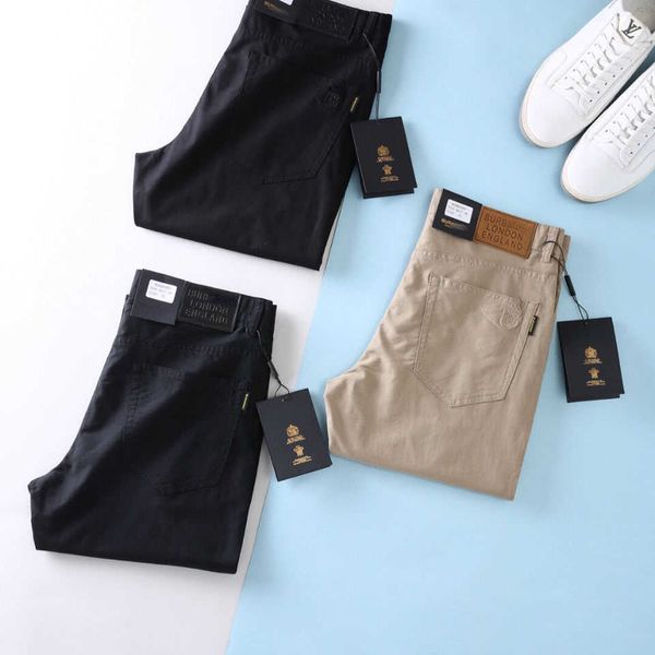 

business casual men pants burb designer trousers tb letter embroidery loose fashion mens straight pants plus size 29-42, Black