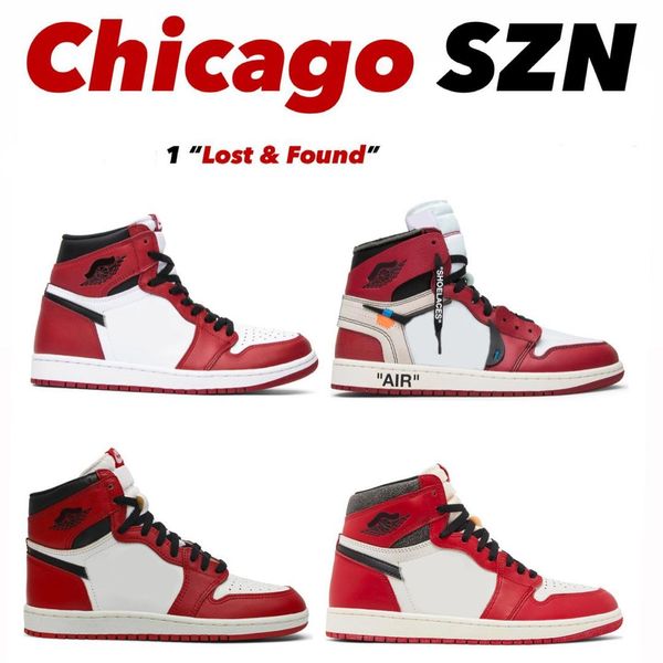 

2022 authentic 1 1s high og shoes chicago lost and found origin story off retro high and low men women basketball sports sneakers with origi