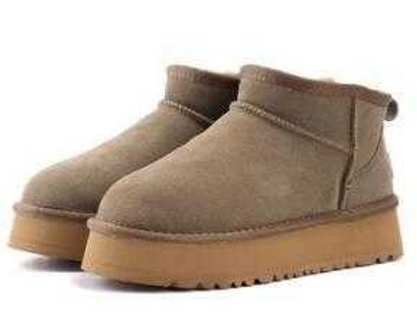 

2023 uggityes australia women boot designer tasman snow boots fashion ladies platform tazz fur slippers classic mini suede sheepskin wool wi, Black