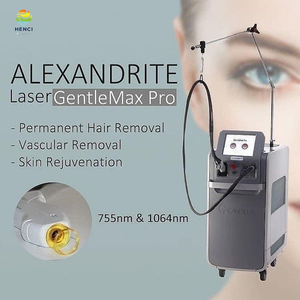 

2023 new ce 755nm alexandrite laser hair removal permanent 1064nm laser nd yag cryogen cooling system, Black