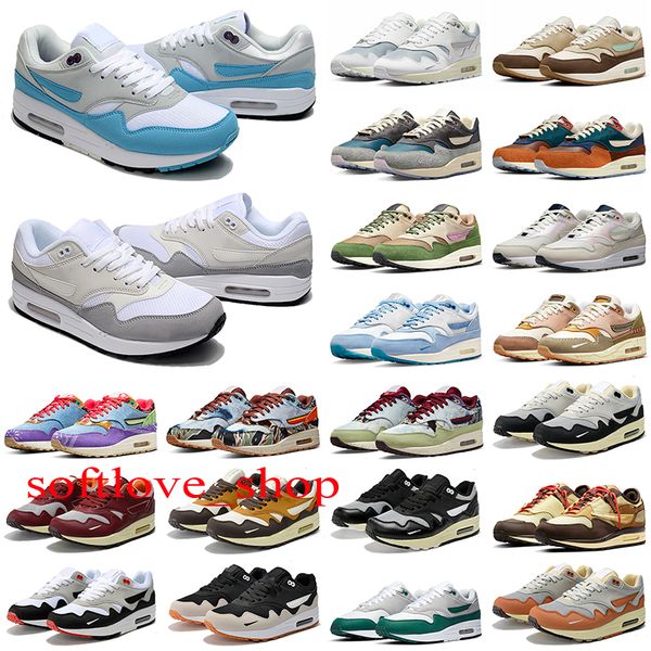 

mens womens running shoes 1 fragment patta waves 1 sean wotherspoon baroque brown oregon duck sneakers trainers 36-46, White;red