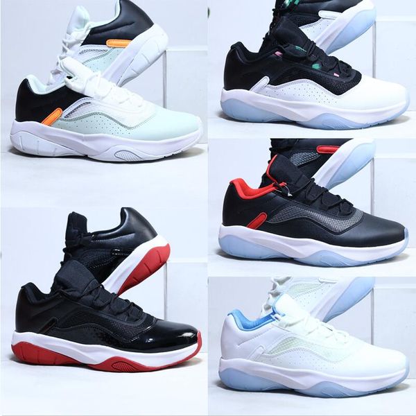 

barely green 11s bred basbetball shoes white black university blue sneaker leather vamp