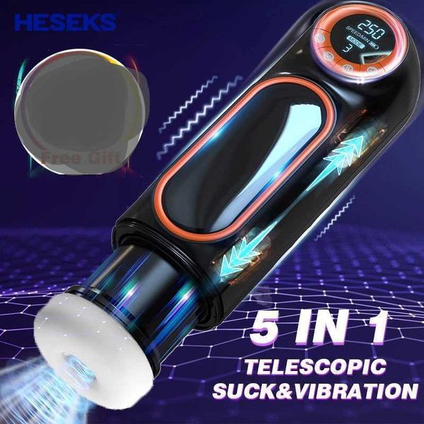 

toy massager heseks auto male masturbator with led display 10 thrusting 4 sucking 10 vibration vaginas real blowjob toys for men