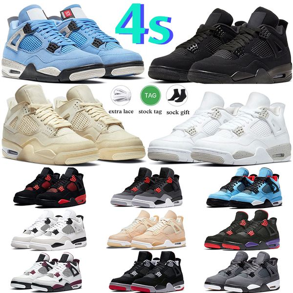 

jumpman 4 4s mens basketball shoes military black cat canvas university blue red thunder cactus jack 4 4s men women trainers outdoor sports