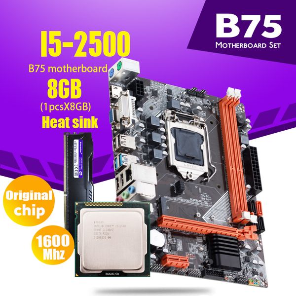 

motherboard assembly b75 con intel core i5 2500 1x8gb 8gb 1600mhz ddr3 deskmemory heat sink