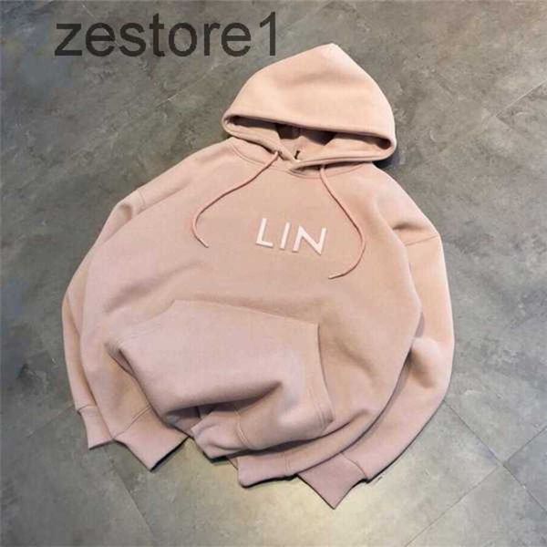 

2022 autumn and winter new designer men's women hoodies sweatshirts couple simple steel printed letters casual loose hooded b62d, Black