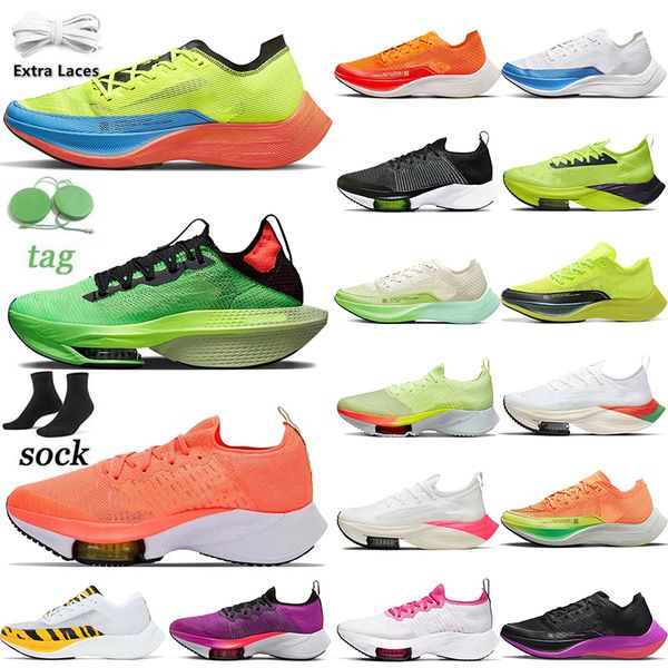 

zoomx vaporfly tempo next% running shoes for mens women 2023 authentic black white ekiden blue ribbon hyper violet barely volt rawdacious sn