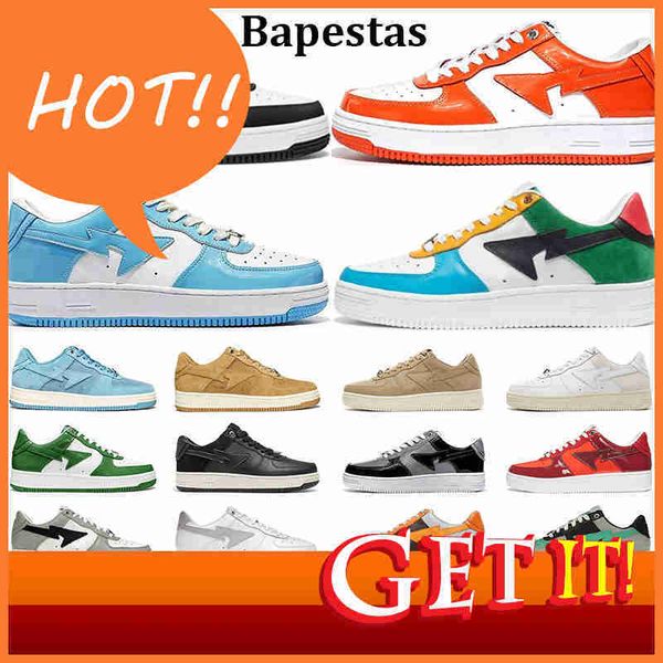

bapestas sk8 sta casual shoes men women designer bapesta black white unc tokyo blue suede sail pastel green mens trainers outdoor sneakers