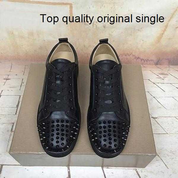 

cute sneakers christians shoe low cut suede spike luxury shoes for men and women shoes party wedding crystal leather sneakers, Black