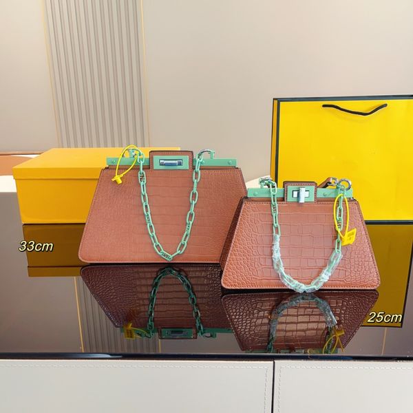 

fashion womens handbags brand totes genuine leather shoulder bags crossbody hasp classic chain bag 25cm 33cm