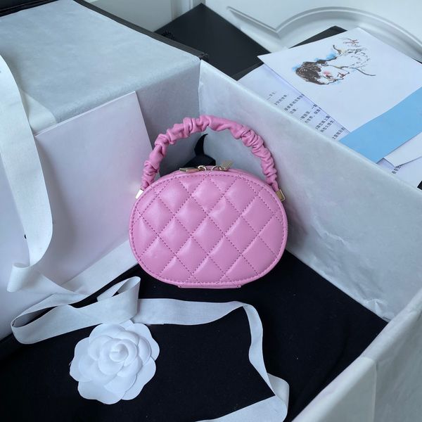 

c leather small box bag designer shoulder bag fashion purse chain ringer pattern frosted fabric soft waxy comfortable mini mouth cover oval