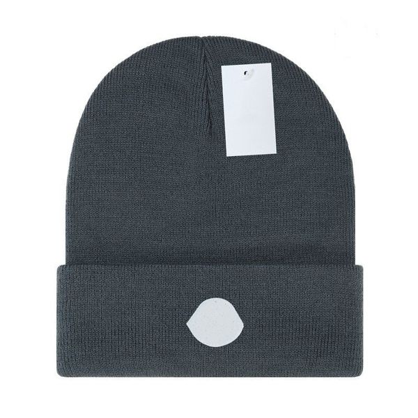 

new designer fashion beanies hats men's and women's models bonnet winter beanie knitted wool hat plus velvet cap skullies thicker, Blue;gray