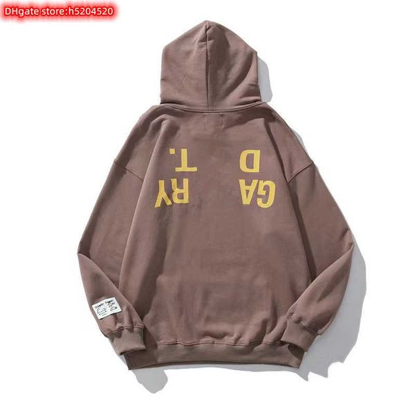 

pwtj men's and women's hoodies crew neck sweatshirts fashion design brand deptgaleryes painted graffiti used letters printed loose, Black