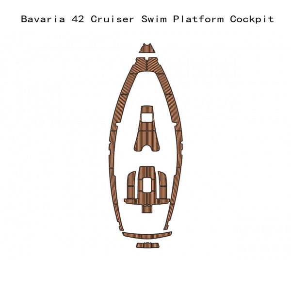 

bavaria 42 cruiser swim platform cockpit boat eva faux teak deck floor pad